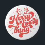 Retro Red White Merry alles Frohe Weihnachten Button<br><div class="desc">Retro Merry alles Frohe Weihnachten! Dieses Design ist perfekt für jede Jahreszeit! Ob Urlaub oder nicht,  es ist eine ausgezeichnete Art,  Ihren Weihnachtsjubeln zu zeigen. Gönnen Sie sich,  Ihren Freunden und Ihrer Familie ein frohes Weihnachtsfest!</div>