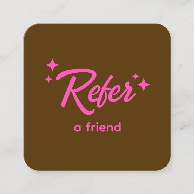 Retro Refer a Friend Verweiskarte Empfehlungskarte (Vorderseite)