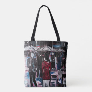 Retro-Regen-Gemälde von Alfred Fox Poster Tasche