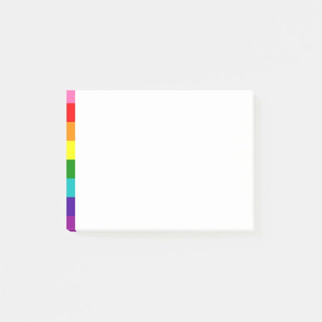 Retro-Regenbogen 8 - Stolz Post-it Klebezettel (Vorderseite)