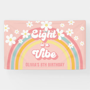 Retro Regenbogen Acht ist eine Stimmung Groovy 8. Banner