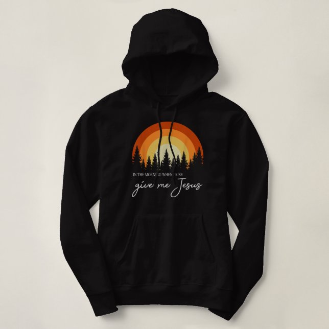 Retro Regenbogen am Morgen, wenn ich aufstehe gebe Hoodie (Design vorne)