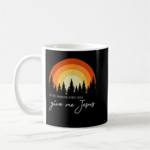 Retro Regenbogen am Morgen, wenn ich aufstehe gebe Kaffeetasse