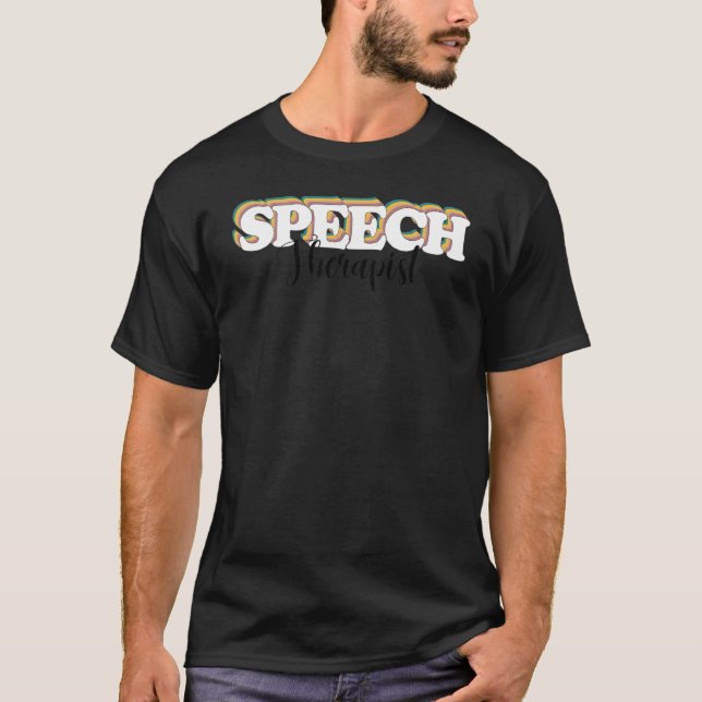 Retro Regenbogen Aussprache T-Shirt (Vorderseite)