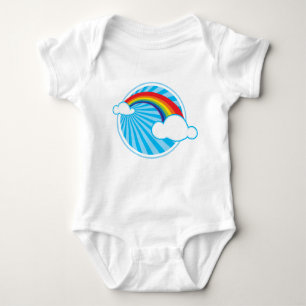 RETRO REGENBOGEN BABY STRAMPLER