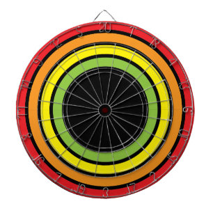 retro Regenbogen Dartscheibe