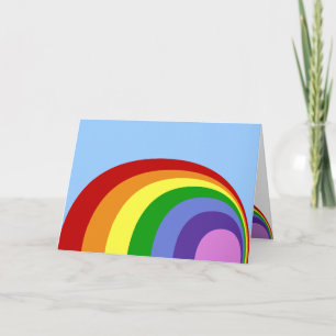 Retro-Regenbogen-Grußkarte Karte