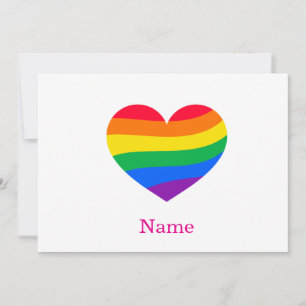 Retro-Regenbogen-Herz - Süße farbenfrohe abstrakte Einladung