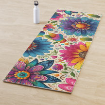 Retro-Regenbogen-Hippie-Blumenmuster