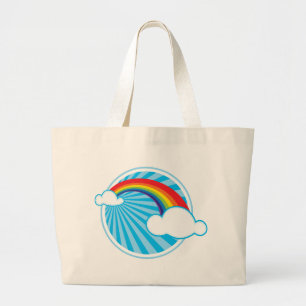 RETRO REGENBOGEN JUMBO STOFFBEUTEL