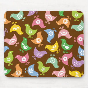 Retro Regenbogen-Küken-Spaß-Muster-Gewohnheit Mousepad