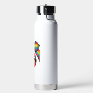 Retro-Regenbogen-Sonnenbrille Lippen Gesicht Vekto Trinkflasche