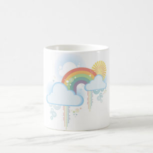 Retro Regenbogen-Tasse Kaffeetasse