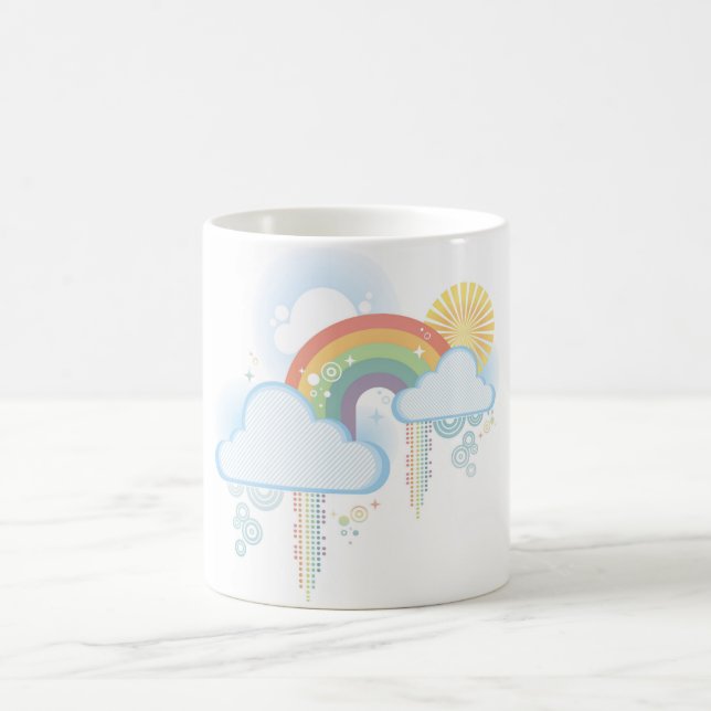 Retro Regenbogen-Tasse Kaffeetasse (Mittel)