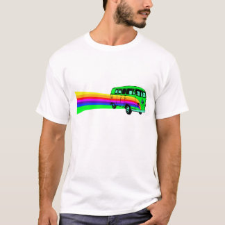 Retro Regenbogen Vintages Van T-Shirt