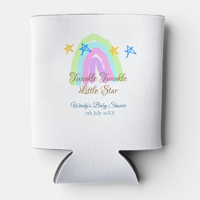 Retro Regenbogen winzige kleine Sterne Baby sh Dosenkühler (Vorderseite)