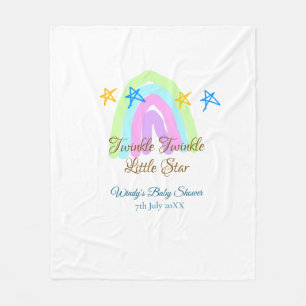 Retro Regenbogen winzige kleine Sterne Baby sh Fleecedecke