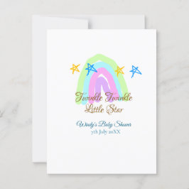 Retro Regenbogen winzige kleine Sterne Baby sh Postkarte