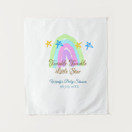 Retro Regenbogen winzige kleine Sterne Baby sh Wandteppich