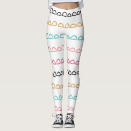 Retro-Regenbogenbogen Leggings