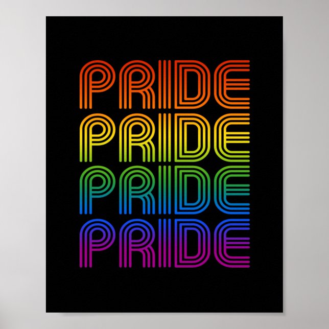 Retro-Regenbogenforelle Poster (Vorne)