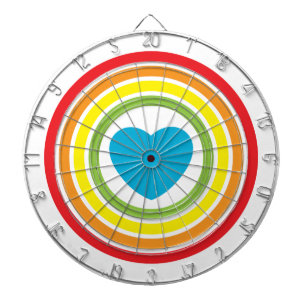 Retro-Regenbogenkreise Dartscheibe