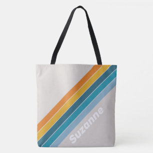 Retro-Regenbogenstreifen Tasche
