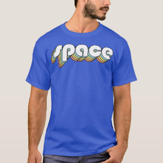 Retro-Regenbogentypografie im Weltraum verblasster T-Shirt