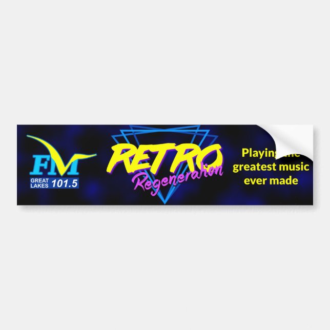 Retro Regeneration - Great Lakes FM Radio80ershow Autoaufkleber (Vorne)