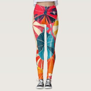 Retro-Regenschirm Pop-Art für regnerische Tage Leggings