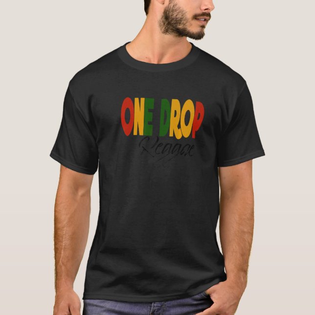 Retro Reggae Music One Drop Jamaica Roots & Cultur T-Shirt (Vorderseite)