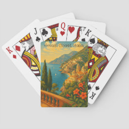 Retro-Reise Amalfi-Küste Italien Spielkarten