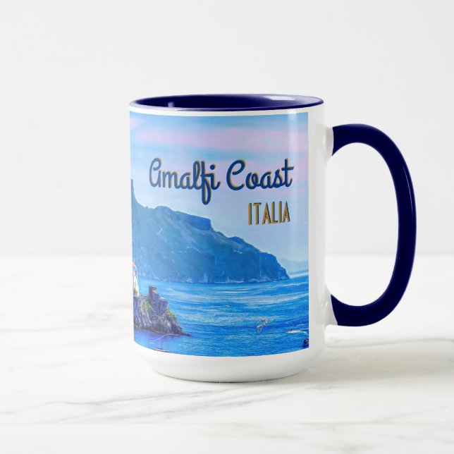 Retro Reise-Fotografie Amalfis Italien Europa Tasse (Rechts)