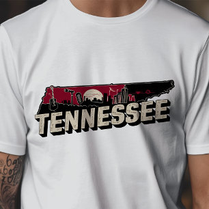 Retro-Reise-Ikonische Tennessee-Grafik T-Shirt
