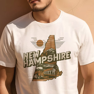 Retro Reise Ikonisches New Hampshire Grafik T-Shirt