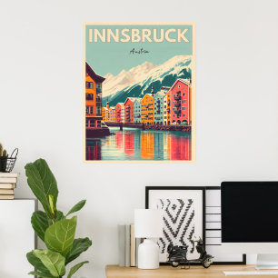 Retro Reise Innsbruck Tirol - Österreichische Alpe Poster