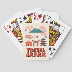 Retro-Reise Japan Ikonische Nationalsymbole Spielkarten