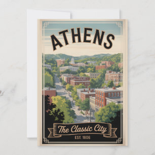 Retro-Reise nach Athens Georgia  Feiertagskarte