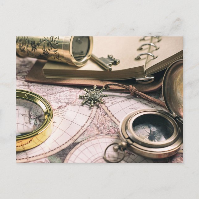 Retro-Reise Postkarte (Vorderseite)