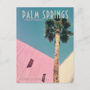Retro-Reise-Postkarte Palm Springs Postkarte