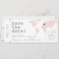 Retro Reise Theme Map Bordkarte Ticket