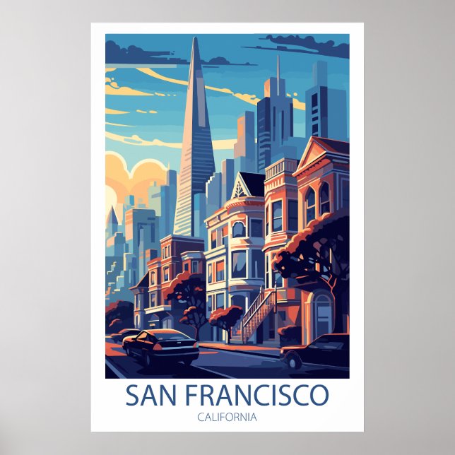 Retro Reisen San Francisco Poster (Vorne)