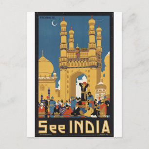 Retro-Reiseplakatwerbung Vintage-Drucke Postkarte