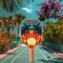 Retro RELAX farbenfroher tropischer Sonnenuntergan