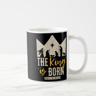 Retro Religiöses Weihnachten Der König ist geboren Kaffeetasse