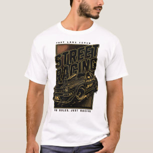 Retro-Rennfieber-Sportwagen-Kunst T-Shirt