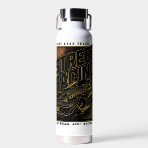 Retro-Rennfieber-Sportwagen-Kunst Trinkflasche