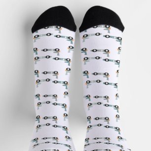 Retro-Rennmuster für Autorennen Socken