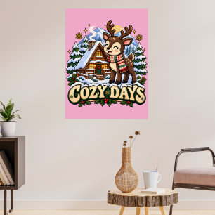 Retro-Rentier-Cozy-Days-Plakat Poster