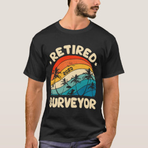 Retro Rentner Vermesser Vintage Ruhestand Gearbeit T-Shirt
